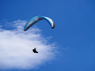 滑空中のパラグライダー