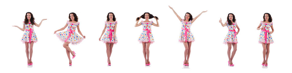 Woman isolated on the white background