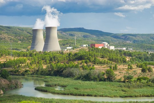 Nuclear plant at  Cofrentes, Valencia (Spain) near Cabriel River