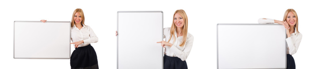 Businesswoman isolated on the white background