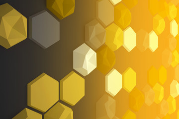 Colorful hexagon 3D abstract background. Bees cells honeycomb texture. Three-dimensional render illustration.