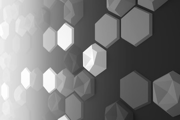 Colorful hexagon 3D abstract background. Bees cells honeycomb texture. Three-dimensional render illustration.