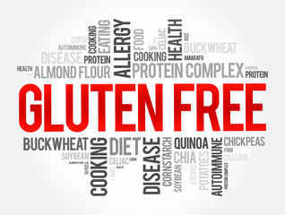 Gluten Free word cloud collage, food concept background
