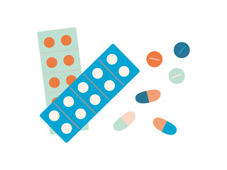 Set of medicine, vector illustration
