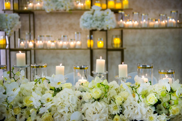 Table set for bride and groom