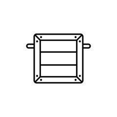 chest thin icon isolated on white background, simple line icon for your work.