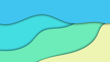 Fototapeta premium Blue Wave multicolor abstract background vector illustration best for background, poster and banner design