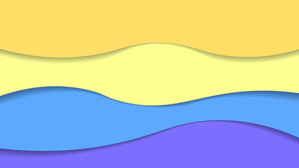 flat lay wave multicolor abstract background vector illustration best for background, poster and banner design