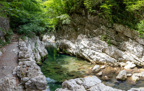 gorges of calore in natural park of cilento