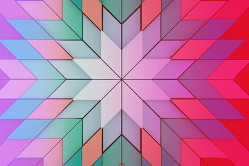 Fototapeta premium Bricks abstract background. Colorful wall texture. Three-dimensional render illustration.