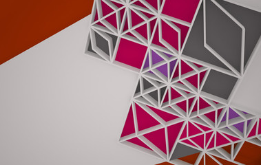 Bricks abstract background. Colorful wall texture. Three-dimensional render illustration.