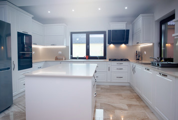 Fototapeta na wymiar Interior of a rich house kitchen.