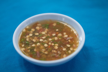 Spicy seafood sauce in Thai style