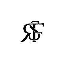 srf letter original monogram logo design