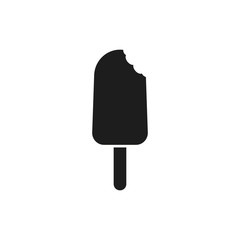 Ice cream icon. Bitten ice cream. Vector. Isolated.