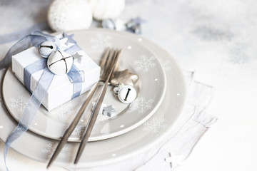 Festive Christmas table setting