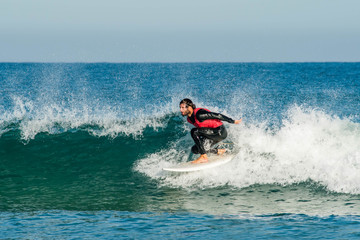 surfer in action in the waves