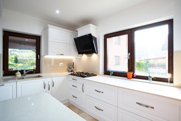  Interior of a rich house kitchen.