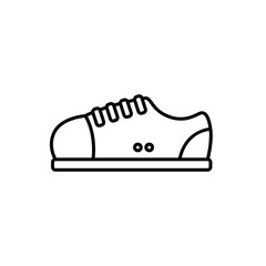 Shoe thin icon isolated on white background, simple line icon for your work.