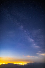 Fototapeta na wymiar 伊吹山山頂から眺める８月の天の川