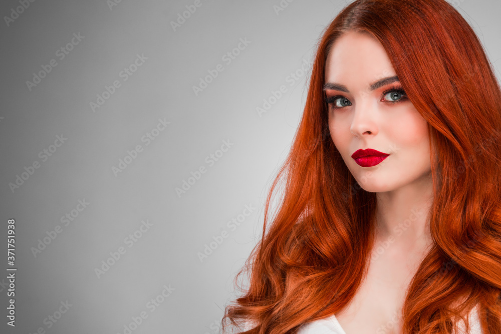 Wall mural Beautiful Woman with Red Hair