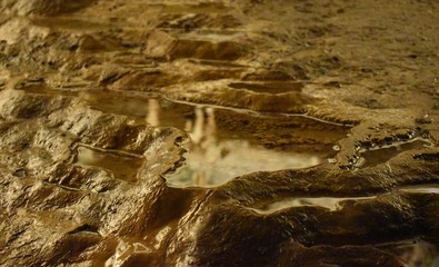 Water puddle in cave