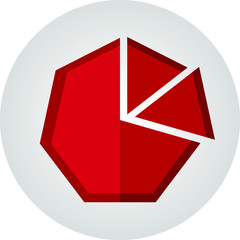 Vector Design of an Abstract Logo in Red and White with a Circle Theme