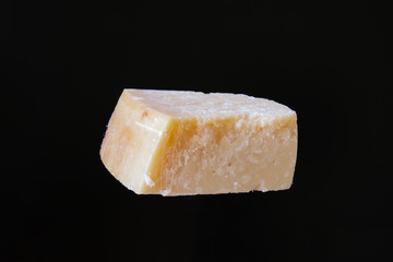 cheese on black background