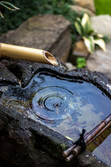 日本のつくばい　和風イメージ