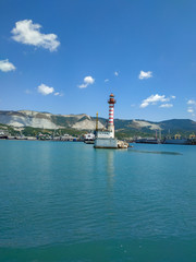 The lighthouse in the bay
