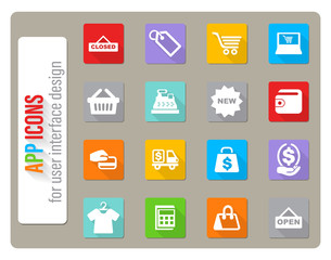 shop icon set