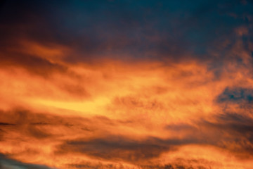 Twilight sky and cloud at sunset