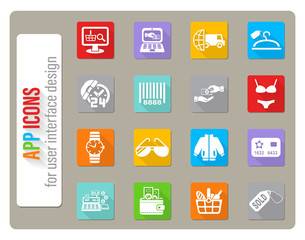 shopping and e-commerce icon set