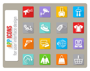 shopping and e-commerce icon set