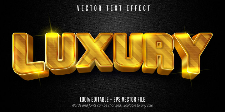 Luxury Text, Shiny Golden Style Editable Text Effect