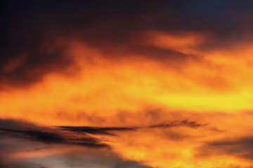 Twilight sky and cloud at sunset