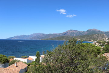 Obraz premium Aout, corse, vacance 2020 mer paysages vu sur la mercorse altitude soleil rochers
