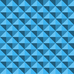 Fototapeta premium Pyramid relief seamless texture abstract blue pattern