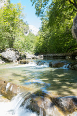 Watherfall on Cañón de Añisclo, Huesca Pyrenees. National Park of Ordesa - Monte Perdido
