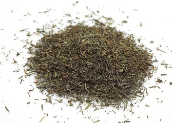 Provencial Thyme, thymus vulgaris against White Background