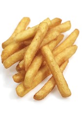 Fototapeta na wymiar French Fries against White Background