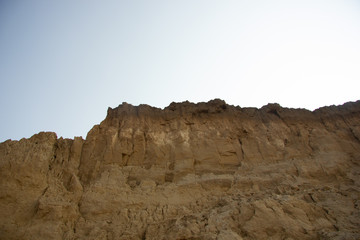 Fototapeta premium Cliff near the salty lake Bolshoye Yarovoe (Altai Territory).