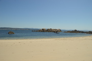 The stunning turquise beaches around Illa da Toxa in Galicia in Northern Spain