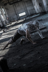 Dirty monster guy with bandaged face