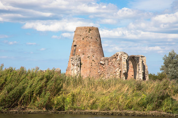 Views of the remains of Saint Benet's Abbey, The Broads, Norfolk, UK