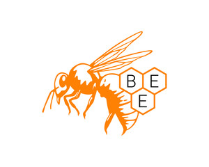 Bee logo for honey company