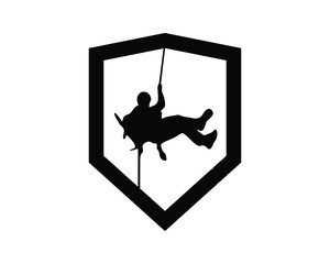 Rock climbing sports logo image