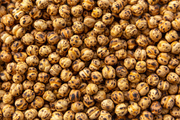 Roasted Chickpea texture for background. Turkish known as leblebi