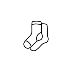 socks thin icon isolated on white background, simple line icon for your work.