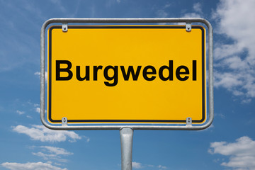 Fototapeta premium Ortstafel Burgwedel